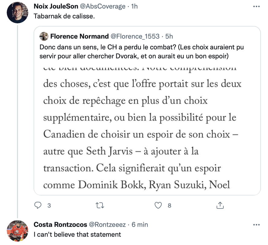 OUCH...Marc Bergevin aurait voulu que ça ne sorte jamais...