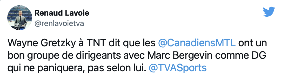 Wayne Gretzky vient à la défense de Marc Bergevin...