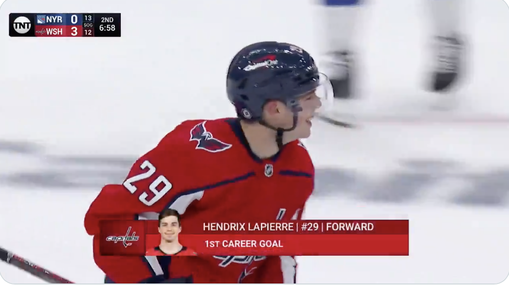 WOW...Hendrix Lapierre marque à son premier match !!!