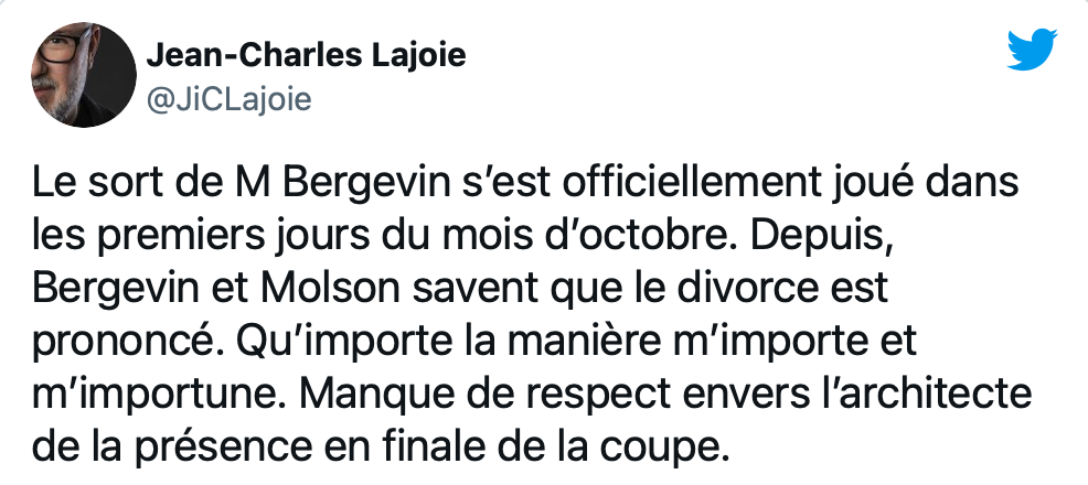 Au tour de Jean-Charles Lavoie d'accuser Geoff Molson...