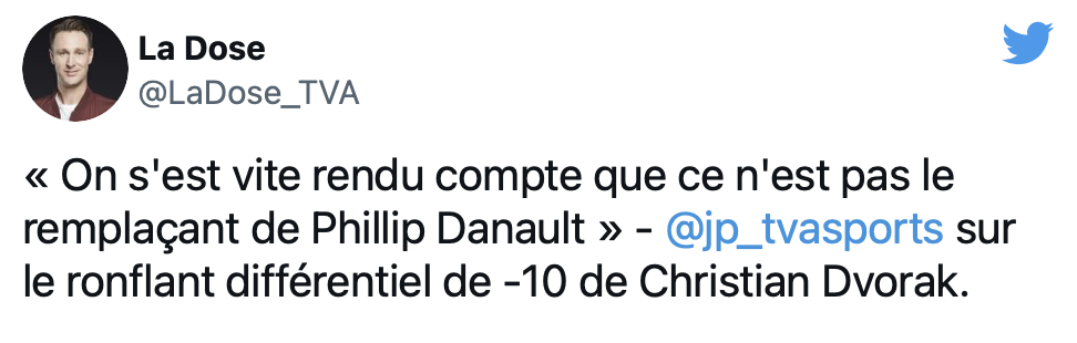 Ce n'est pas juste pour Christian Dvorak...