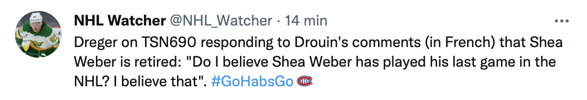 Darren Dreger confirme les propos de Jonathan Drouin...