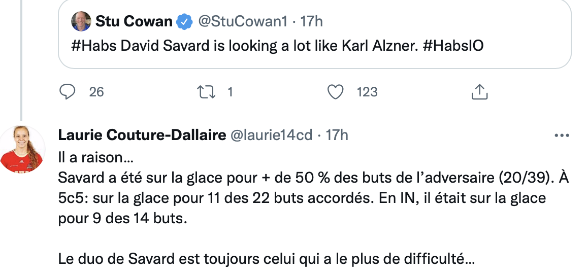 David Savard est encore pire que Karl Alzner...