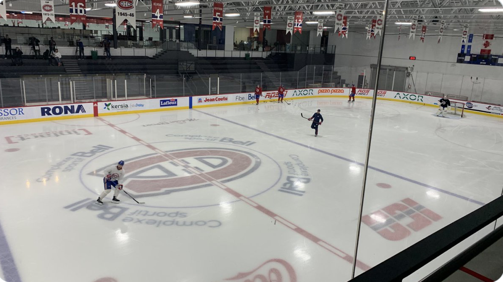 Drouin et Dvorak sur la glace ce matin...