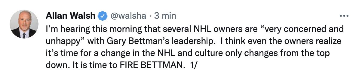 Gary Bettman bientôt congédié ?