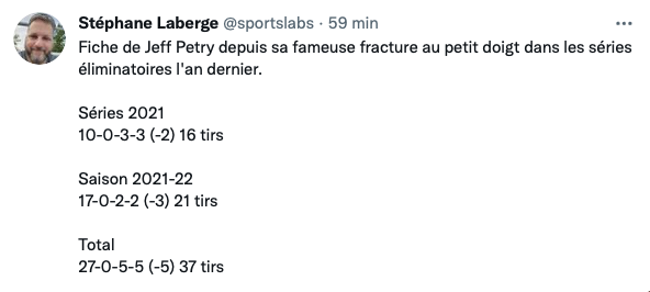 Jeff Petry va PÉTER au FRETTE...