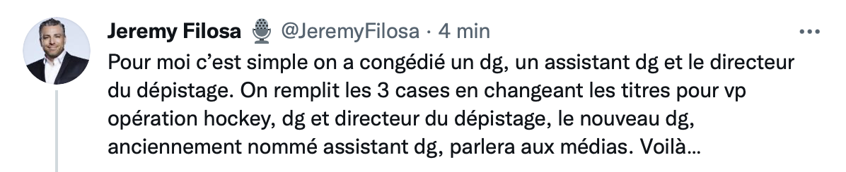 Le Canadien cherche un assistant DG...