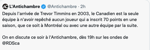 RDS demande le CONGÉDIEMENT de Trevor Timmins...