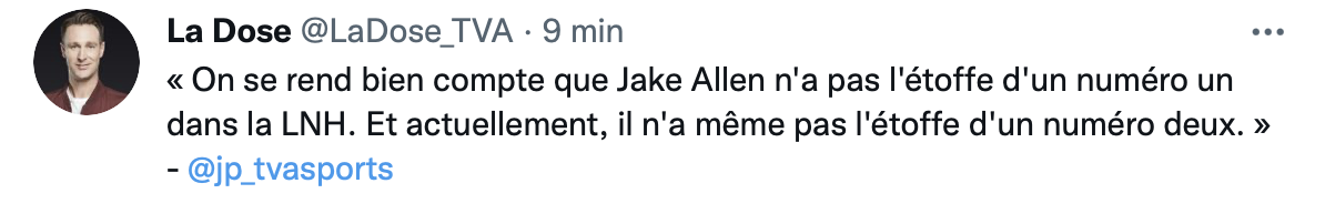 TVA Sports humilie Jake Allen...