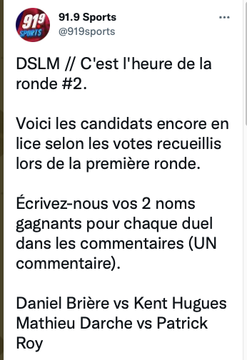 4 FINALISTES: Hughes, Darche, Brière et Roy...