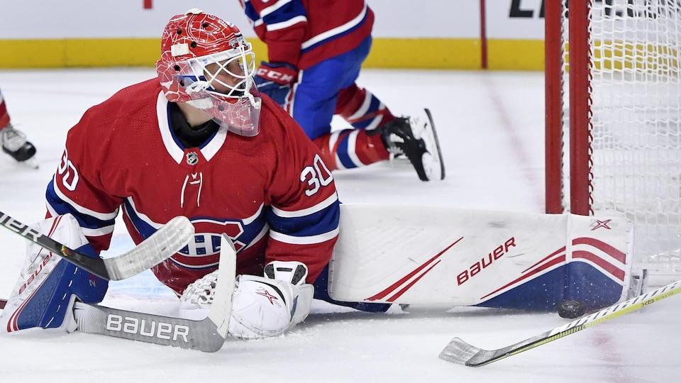 Cayden Primeau a été placé dans la vitrine...