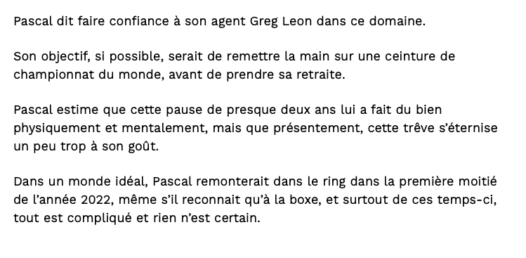 Jean Pascal n'a pas encore compris...Que le Québec n'aime pas TRICHEURS...