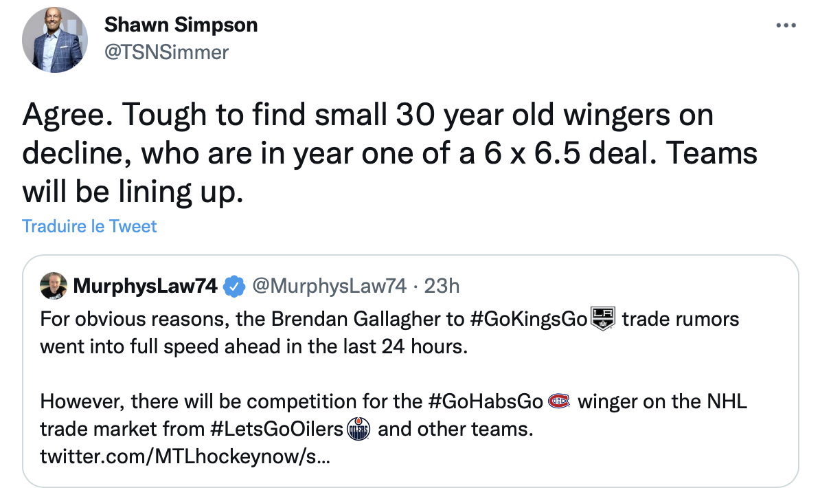 Brendan Gallagher humilié par un journaliste de TSN...