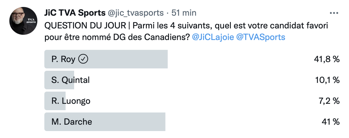 Patrick Roy légèrement en avance...