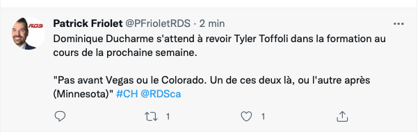 Tyler Toffoli bientôt ÉCHANGÉ.....