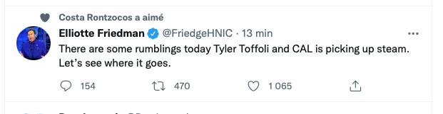 BOMBE à MONTRÉAL!!!! Tyler Toffoli tout PROCHE de Calgary!!!!