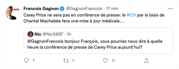 Carey Price ne parlera pas aux journalistes...