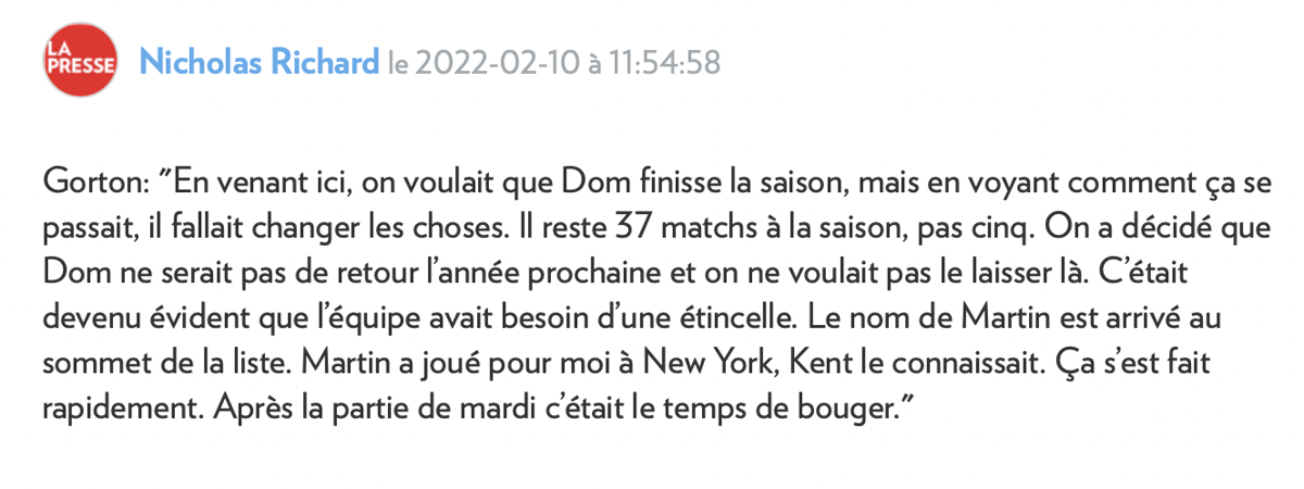 Martin St-Louis PÈTE la CONFIANCE...