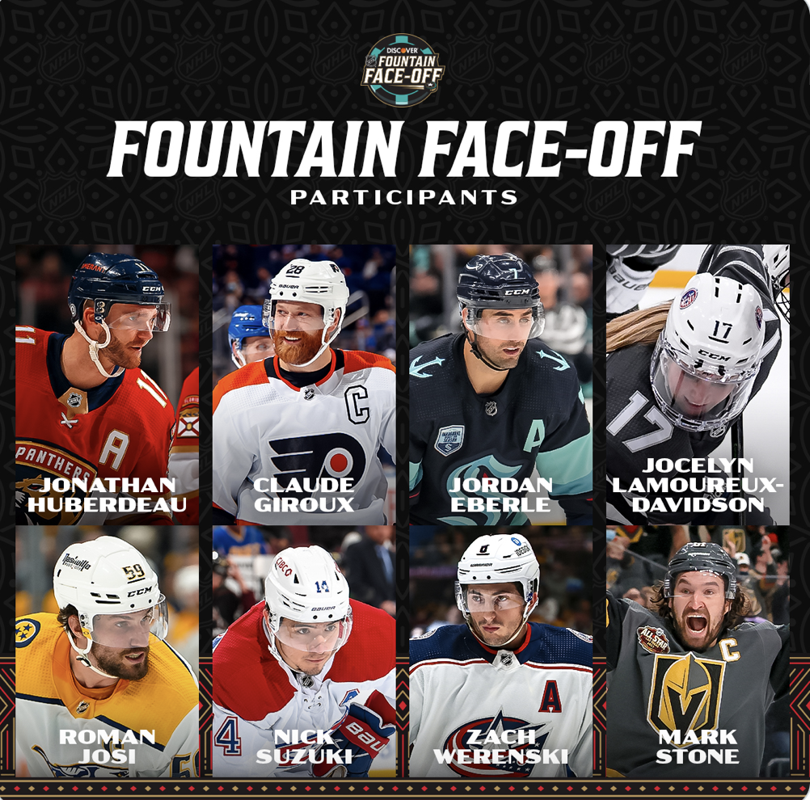 Nick Suzuki et le concours du FACEOFF dans la fontaine...