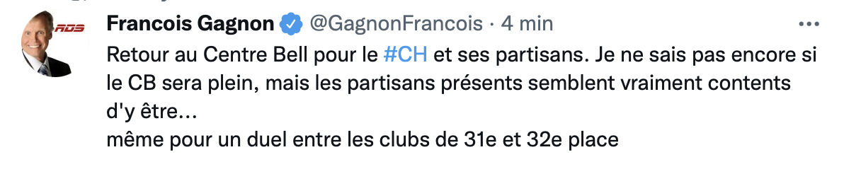 HAHA...Ça résume bien les FEFANS de Montréal...