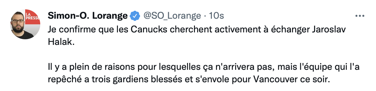 Jaroslav Halak de retour à Montréal ?