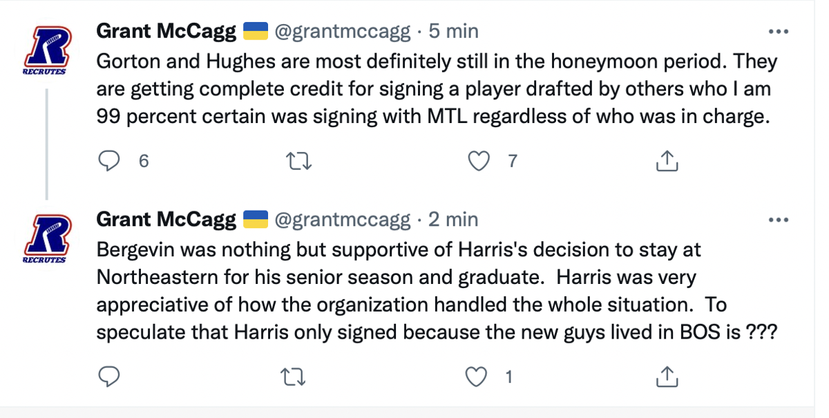 Jordan Harris n'aurait jamais signé avec Marc Bergevin comme DG...