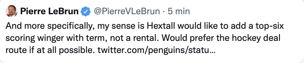 Mike Hoffman à Pittsburgh ?