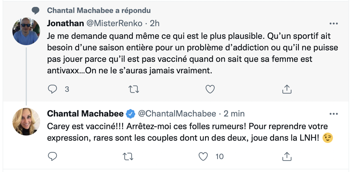 Rumeur sur Carey Price: Chantal Machabée est TANNÉE....