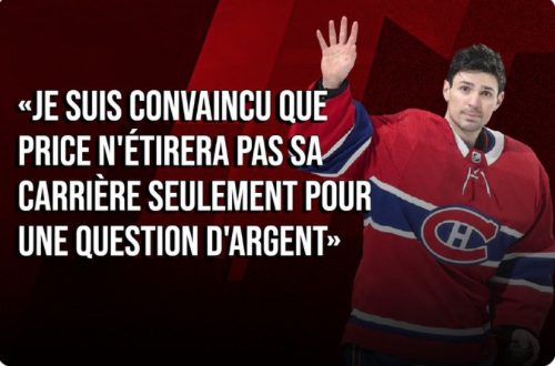 Carey Price n'est pas au CASH....