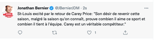 Carey Price...le CRI du COEUR de Martin St-Louis...