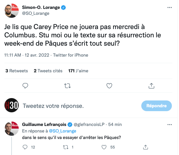 Les JOKES FACILES sur Carey Price..