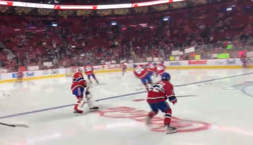 Vidéo:  L'Ovation pour Carey Price....à l'échauffement...