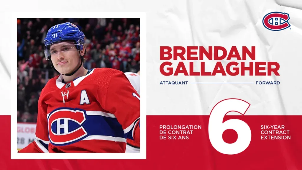 Cap friendly sort sa liste des rachats potentiels... Brendan Gallagher...