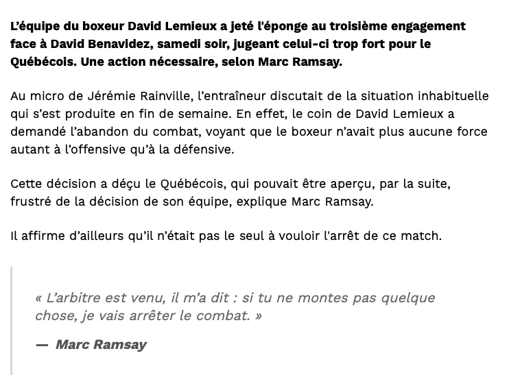 David Lemieux avait planifié se faire CASSER la FACE...