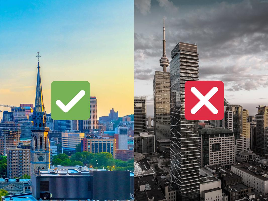 La différence entre Montréal et Toronto!!! HAHA!!!