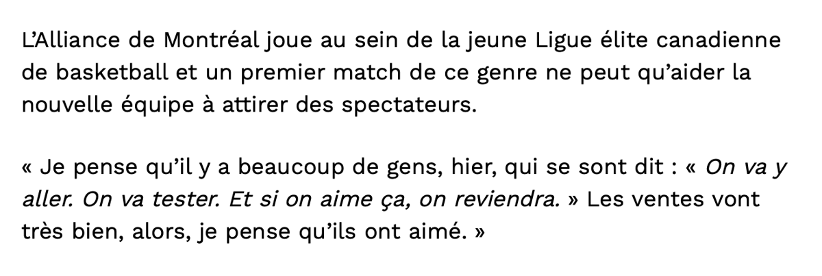 La NBA à Montréal...Le premier pas est FRANCHI...