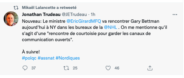 Retour des Nordiques: Rencontre à New York...