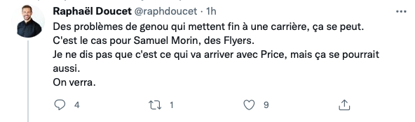 Retraite de Samuel Morin vs Retraite de Carey Price...