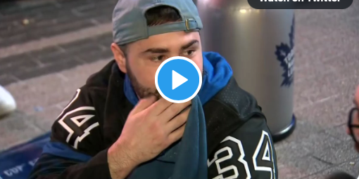 Vidéo: Un fan des Maple Leafs SAUTE une COCHE en direct à la TV...