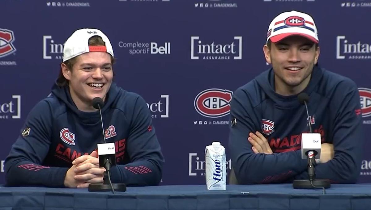 Cole Caufield et Nick Suzuki continuent de CHILLER...