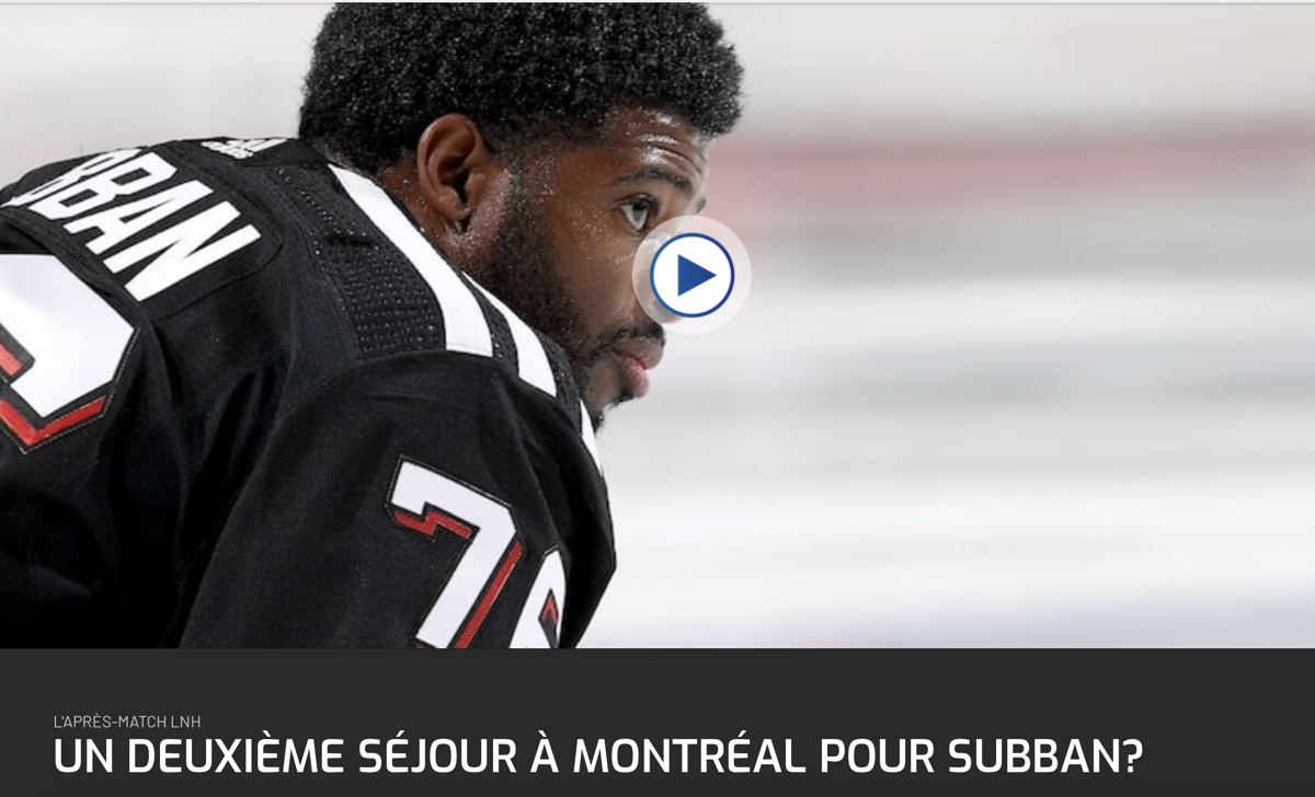 PK Subban de retour à Montréal...TVA Sports...