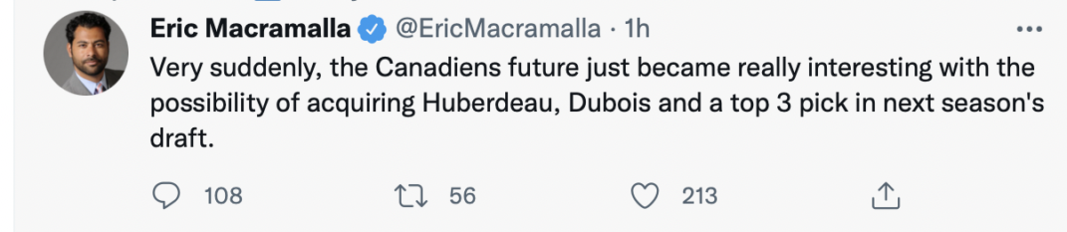 Tout le monde est encore plus CONVAINCU que Dubois va devenir un joueur du CH...