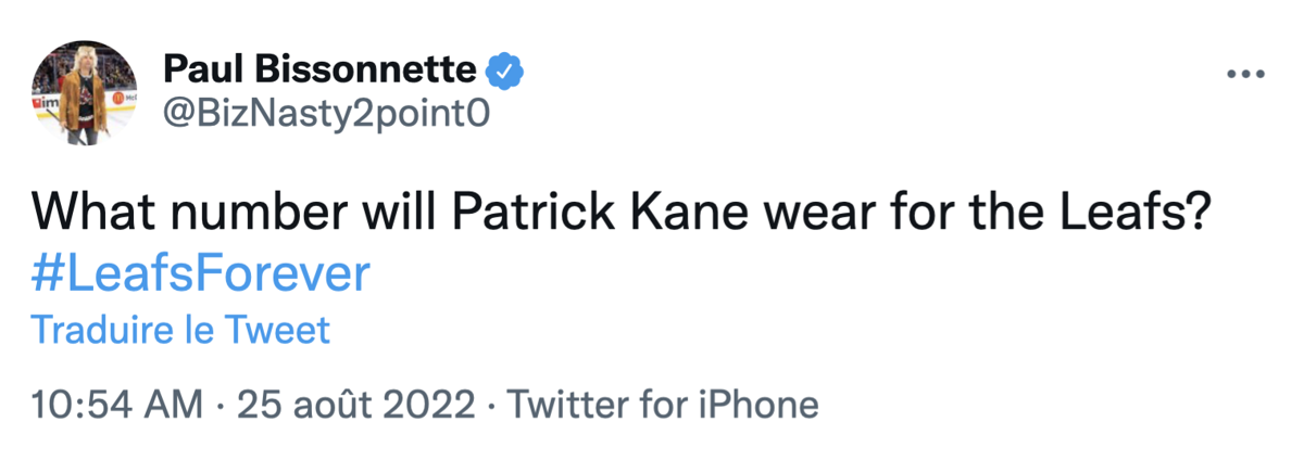 Biz Nasty call Patrick Kane à...