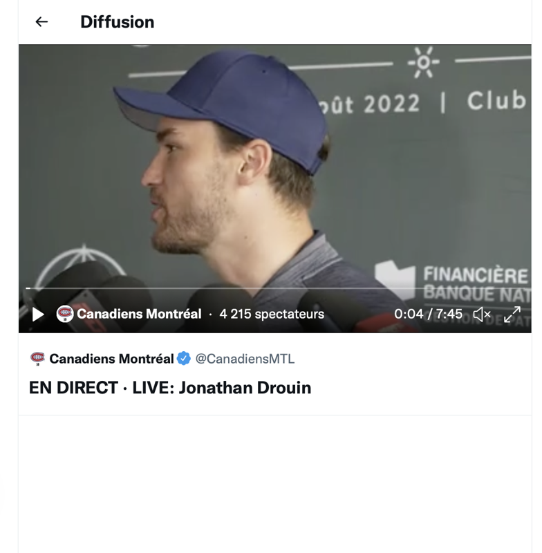 Jonathan Drouin... Le Compte TWEETER du Canadiens a supprimé les commentaires sur l'enfant PRODIGUE