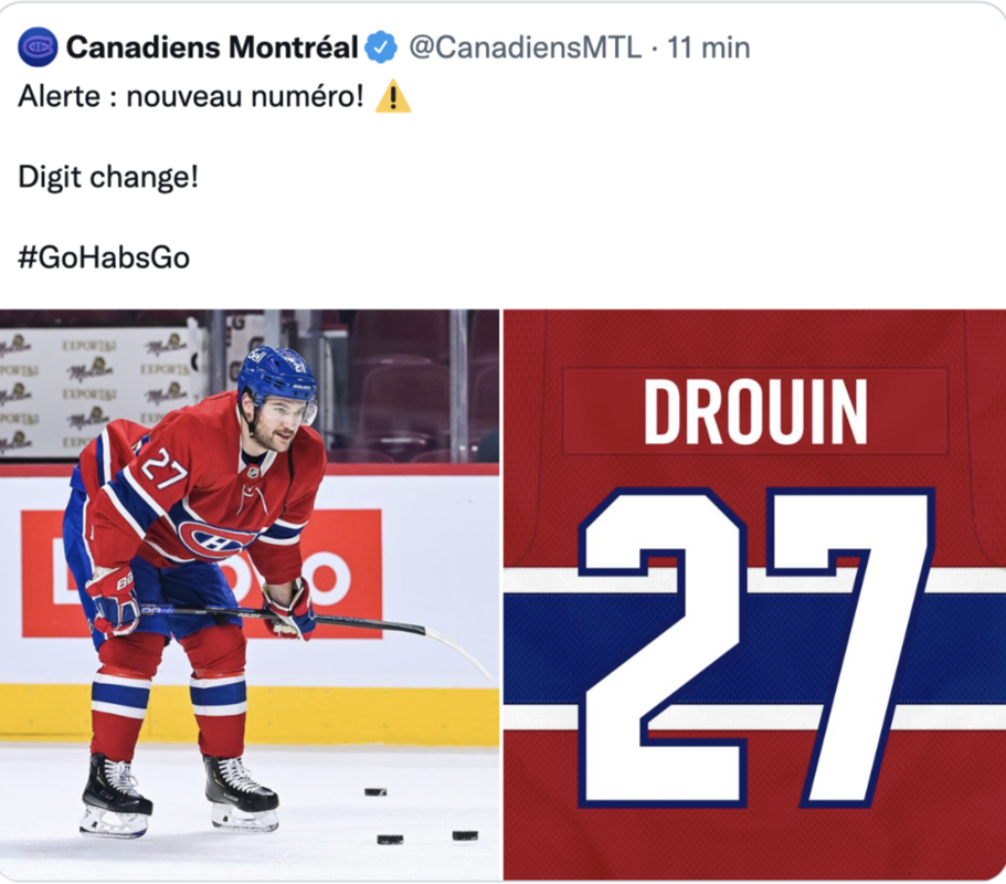 Grosse annonce du CH sur Jonathan DROUIN