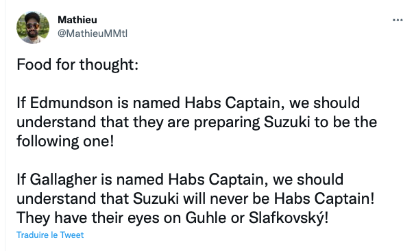 Si Brendan Gallagher est nommé CAPITAINE...OUCH...