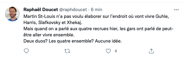 Les KIDS Guhle, Harris, Zhekaj et Slafkovsky pourraient habiter ensemble! Attention à la soeur de Chucky....