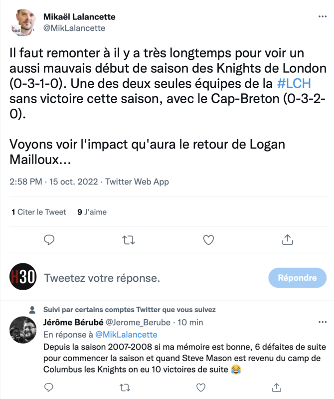 Logan Mailloux va SAUVER les KNIGHTS de LONDON