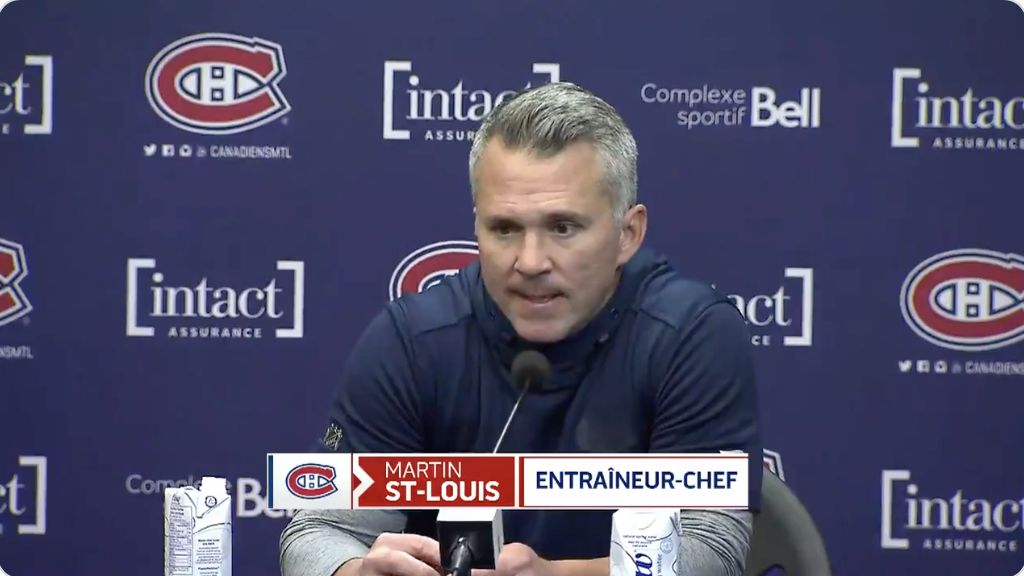 Michel Therrien RAMASSE Martin St-Louis et son CHOUCHOU Jonathan Drouin...