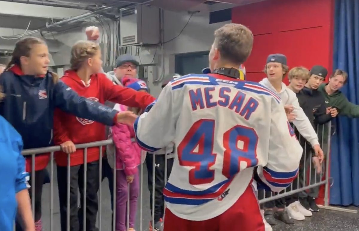 VIDEO:  Filip Mesar ... Les FANS de KITCHENER capotent